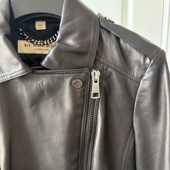 Burberry London Lambskin Biker Jacket - Picture 4 of 14